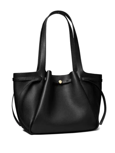 Tory Burch Saint Laurent Cassandre Leather Bucket Bag In Black