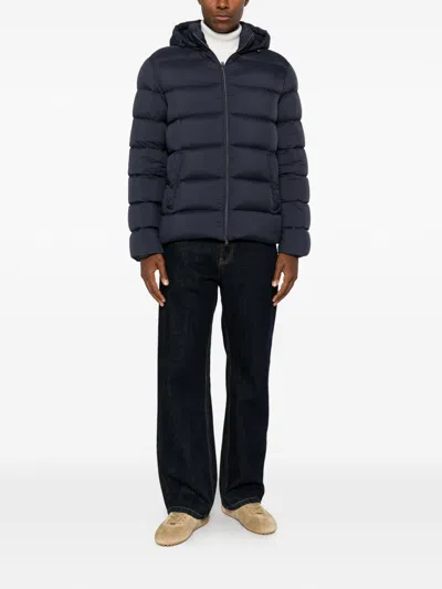 Herno Nylon Down Jacket In Blue