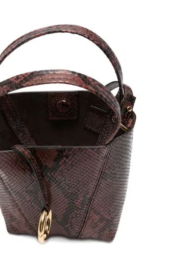 Chloé Spin Leather Tote Bag In Brown