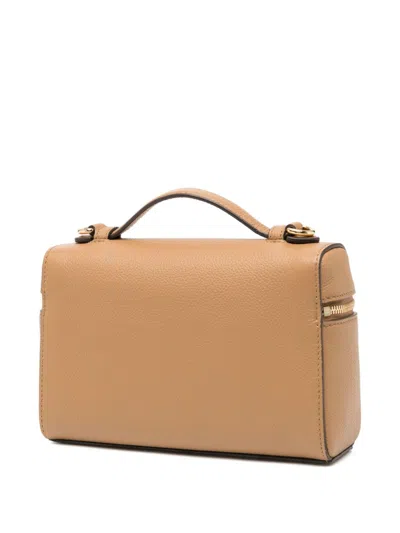 Tory Burch Romy Leather Vanity Case In Brown