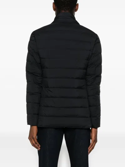 Herno Quilted Lightweight Down Coat With High Collar In Black
