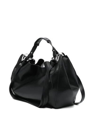 Diesel Knot Medium Handbag In Black
