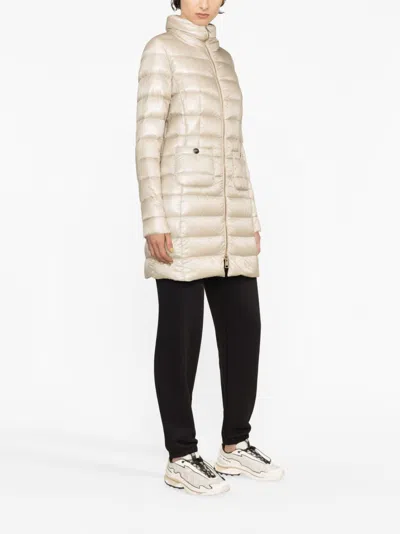Herno Maria Midi Down Jacket In Neutral