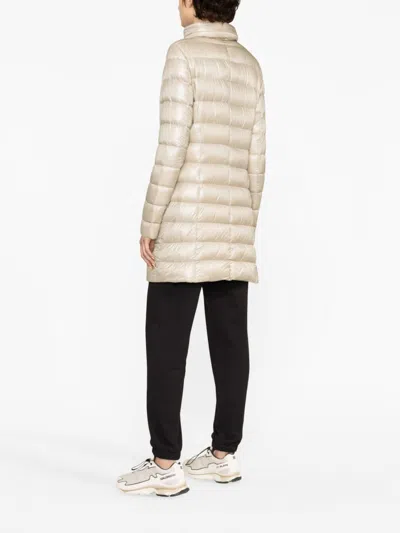 Herno Maria Midi Down Jacket In Neutral