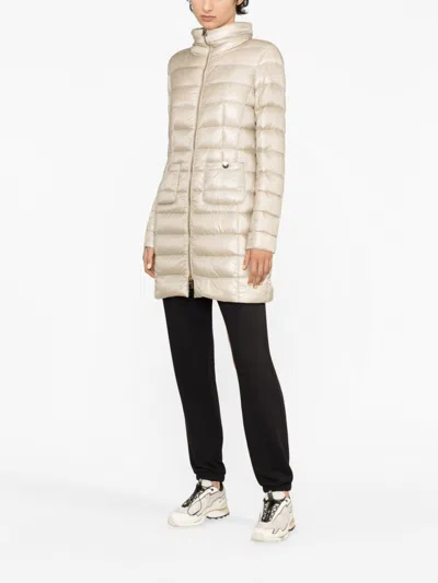 Herno Maria Midi Down Jacket In Neutral