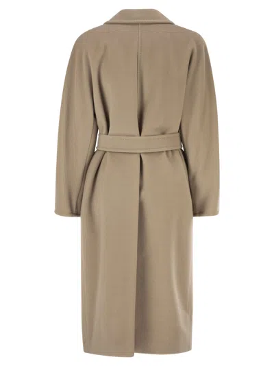Max Mara Maxmara Madame Virgin Wool And Cashmere Coat In Neutral
