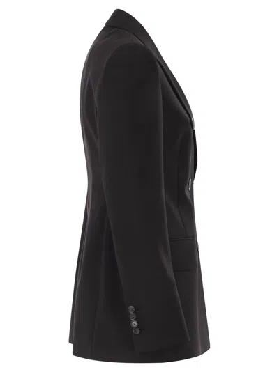 Sportmax Double-breasted Jacket Featuring Button Detailing In Black