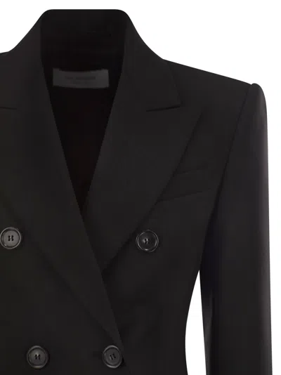 Sportmax Double-breasted Jacket Featuring Button Detailing In Black