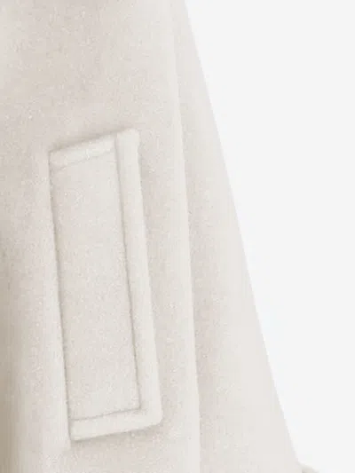 Chloé Chloè Oversized Short Coat In Wool Blend In Neutral