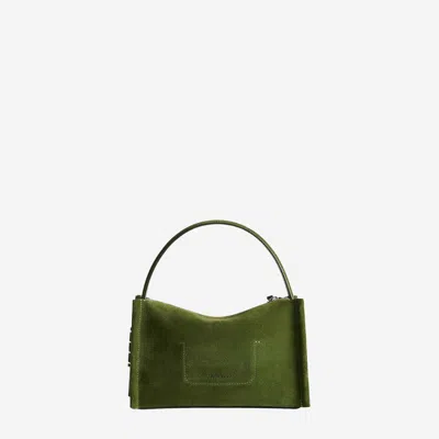 Jw Anderson W Anderson Womens Khaki Loafer Suede Shoulder Bag In Green
