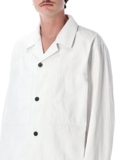 Still By Hand Denim Work Jacket Boxy Work Jacket In White