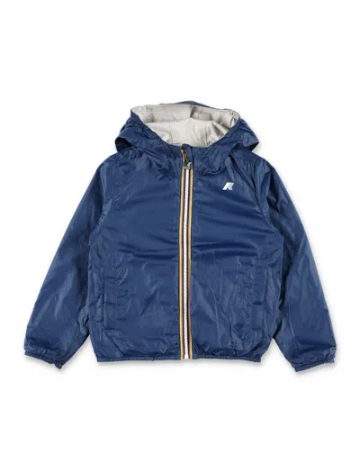 K-way Reversible Mini Jacket For Boys In Gray