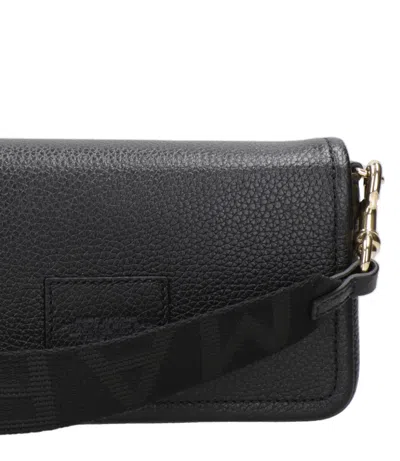 Marc Jacobs Borsa A Tracolla Nera In Pelle Martellata Color Nero In Black