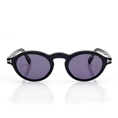 Tom Ford Aristotele 48mm Small Oval Sunglasses In Purple