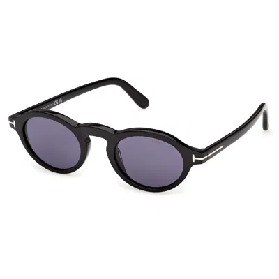 Tom Ford Aristotele 48mm Small Oval Sunglasses In Purple