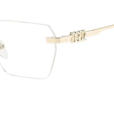 Dsquared2 Rectangular Optical D2 0102 3 Yg In Gold