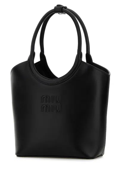 Miu Miu Black Ivy Mini Shoulder Bag In Black