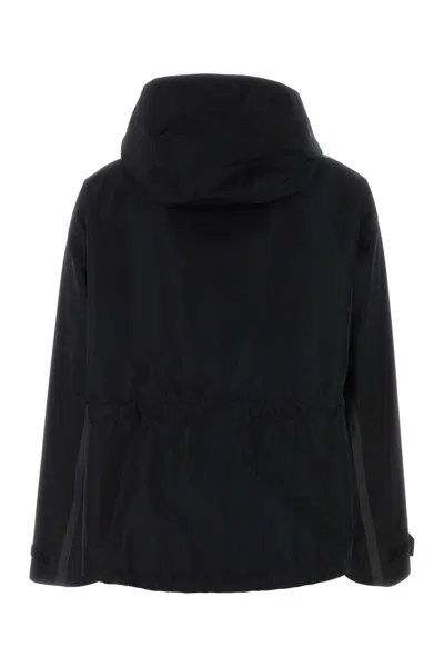 Herno Laminar Black Polyester Windbreaker In Black