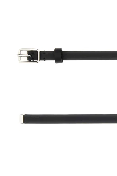 Givenchy Black Solid Buckle Belt In Black