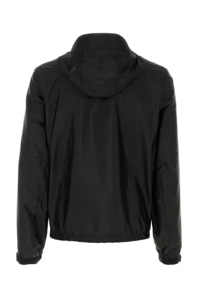 Prada Re-nylon Black Recycled Polyamide Jacket In Black