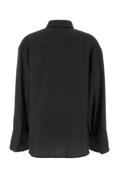 Brunello Cucinelli Grey Relaxed Solid Shirt In Black