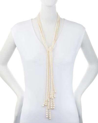 Shop Utopia Long Six-strand Pearl Lariat Necklace