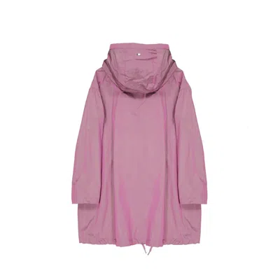 Herno Multicolor Polyester Coat In Pink