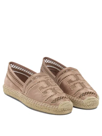 Tory Burch Pink Viscose Silk Textile Rubber Espadrilles In Pink