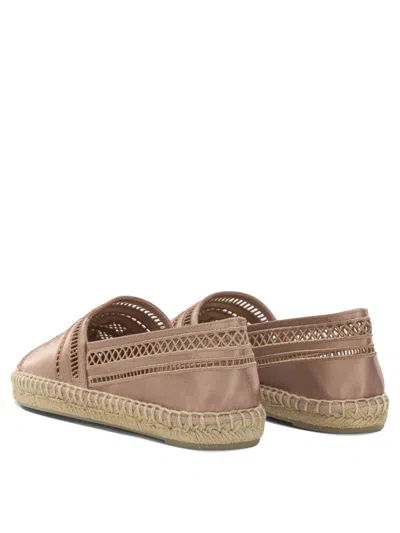 Tory Burch Pink Viscose Silk Textile Rubber Espadrilles In Pink