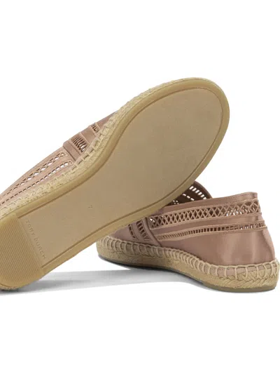 Tory Burch Pink Viscose Silk Textile Rubber Espadrilles In Pink