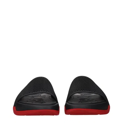 Christian Louboutin Louboutin Slides And Clogs Easy Breezy Men Rubber Black In Multi