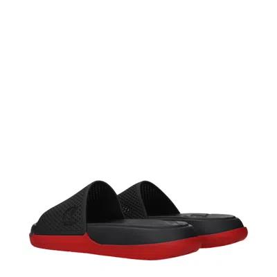 Christian Louboutin Louboutin Slides And Clogs Easy Breezy Men Rubber Black In Multi