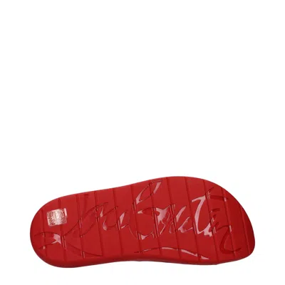 Christian Louboutin Louboutin Slides And Clogs Easy Breezy Men Rubber Black In Multi
