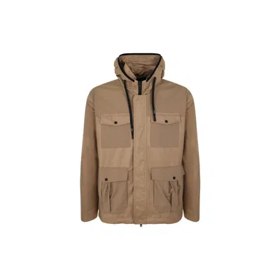 Herno Cargo Cotton Jacket In Brown
