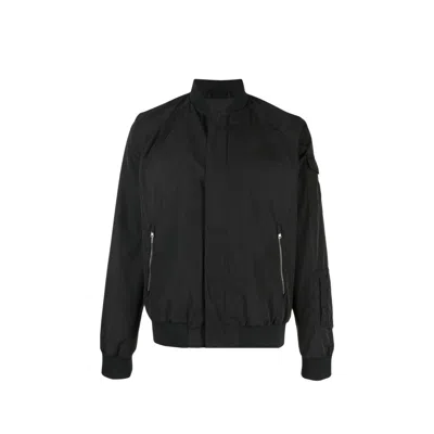 Herno Logo-patch Bomber Jacket In Black