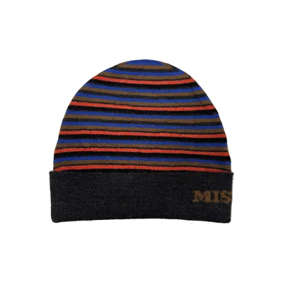 Missoni Gray Wool Beanie In Multi