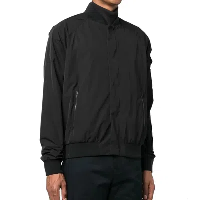 Herno Logo-patch Bomber Jacket In Black
