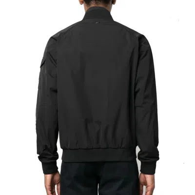 Herno Logo-patch Bomber Jacket In Black