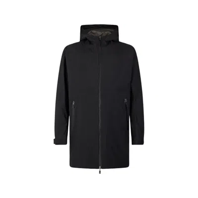 Herno Water-repellent Polyester Coat In Black