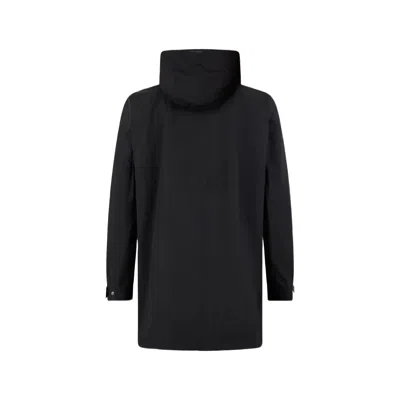 Herno Water-repellent Polyester Coat In Black