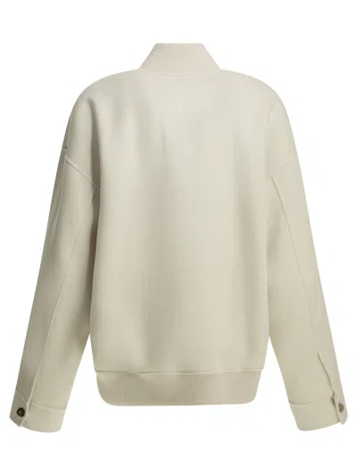 Sportmax Wool Bomber Jacket In White