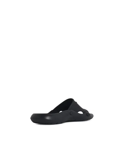 Versace Nettuno Medusa Head Open-toe Sliders In Black