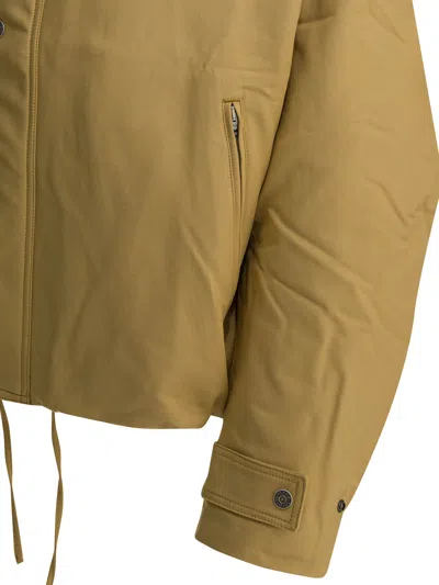 Acne Studios Beige Organic Cotton Jacket In Green
