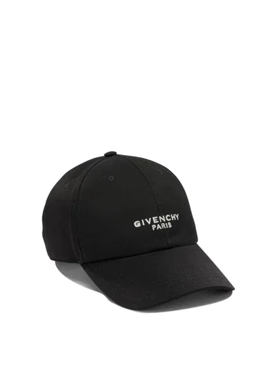 Givenchy " Paris" Baseball Cap In Black