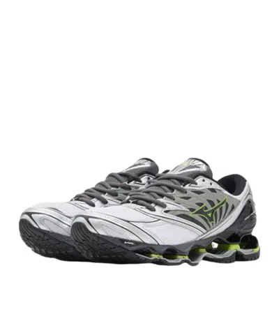 Mizuno Wave Prophecy Ls Leather Sneaker In Silver