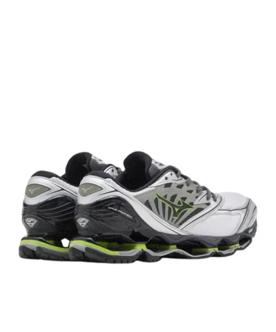 Mizuno Wave Prophecy Ls Leather Sneaker In Silver