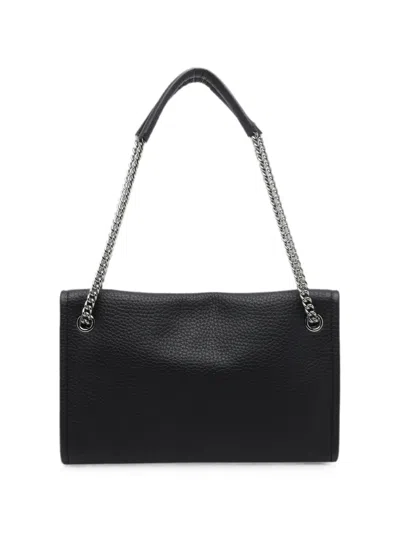 Orciani Small Venus Leather Shoulder Bag In Black