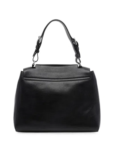 Orciani Sveva Leather Medium Handbag In Black