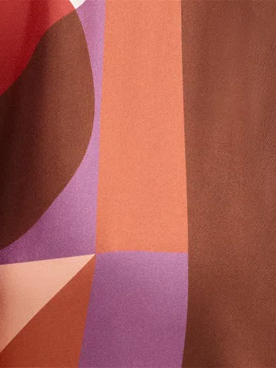 Eres Berry Printed Silk Twill Kaftan In Multi