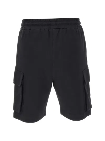 Diktat Drawstring Cargo Shorts In Black